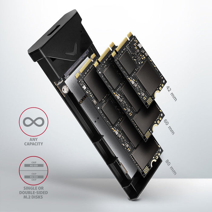 EAN 8595247908506 - Axagon EEM2-UB2 caja para disco duro externo Caja externa para unidad de estado sólido (SSD) Negro M.2 imagen 9