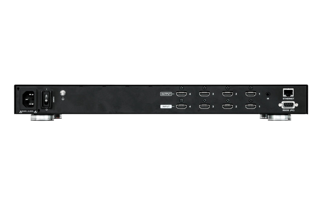 4 X 4 Hdmi Matrix Switch With Scaler And Ir / Rs-232 / Ethernet (Webgui) Control