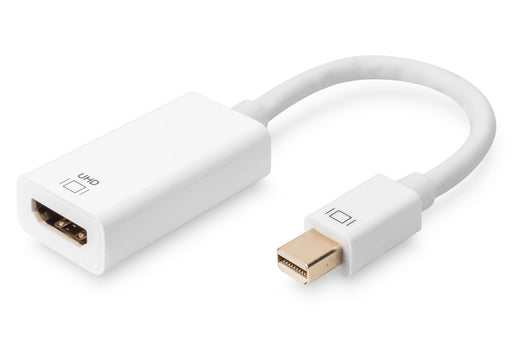 EAN 4016032427490 - Digitus AK-340416-002-W adaptador de cable de vídeo 0,2 m Mini DisplayPort HDMI tipo A (Estándar) Blanco imagen 1