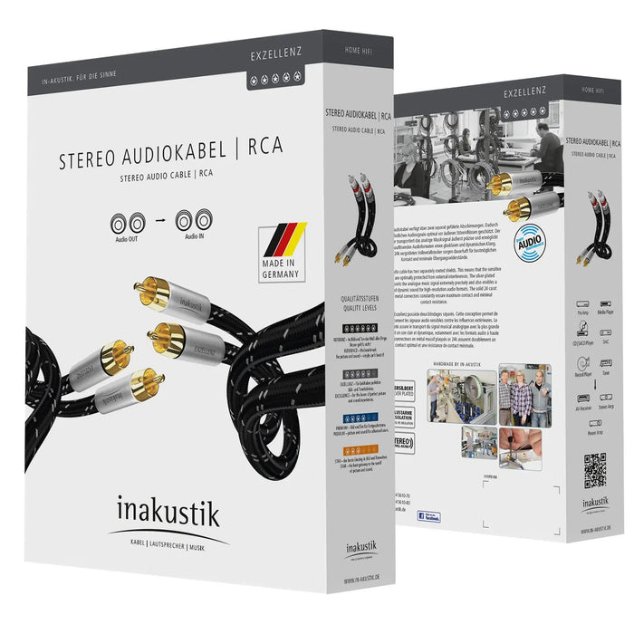 EAN 4001985513710 - Inakustik 006041007 cable de audio 0,75 m 2 x RCA Negro imagen 2