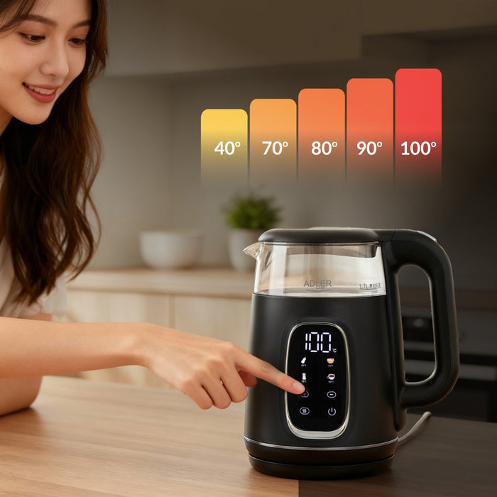 EAN 5905575907783 - Adler AD 1305BS tetera eléctrica 1,7 L 2200 W Negro, Transparente, Plata imagen 18