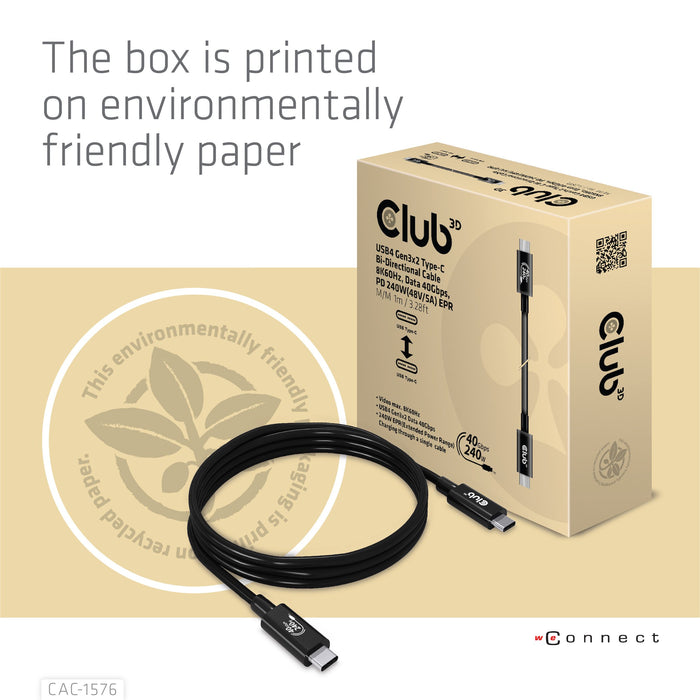 EAN 8719214472320 - CLUB3D CAC-1576 cable USB USB4 Gen 3x2 1 m USB C Negro imagen 11
