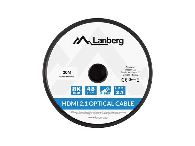 EAN 5901969437522 - Lanberg CA-HDMI-30FB-0200-BK cable HDMI 20 m HDMI tipo A (Estándar) Negro imagen 3