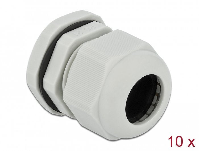 Delock Cableverschraubung Pg21 10 Stück Grau
