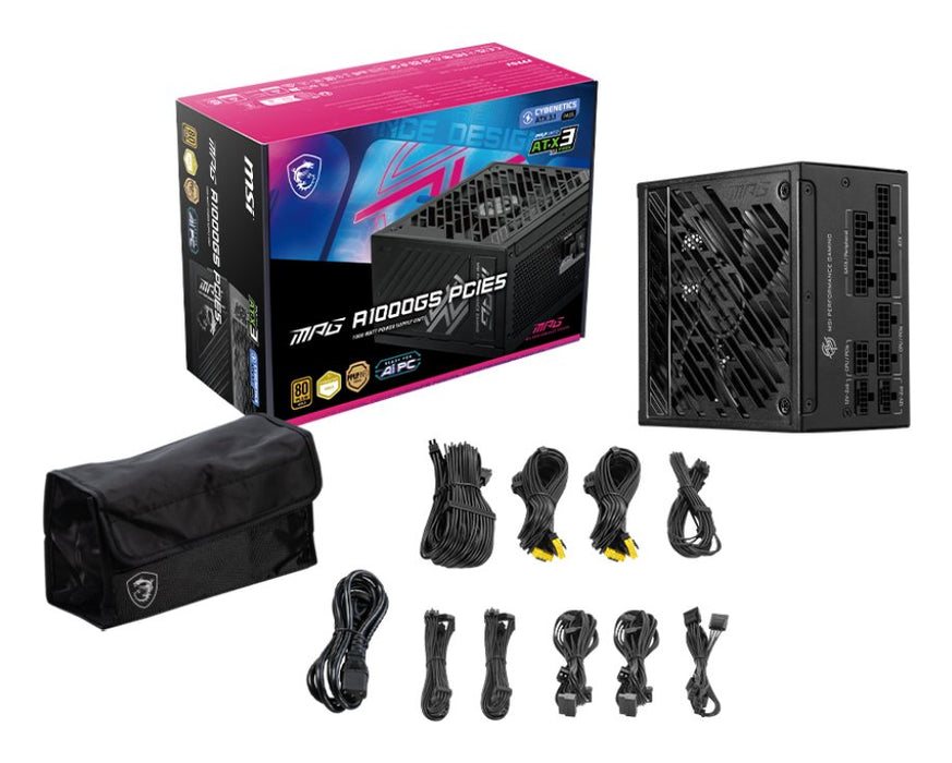 EAN 4711377243773 - MSI MPG A1000GS PCIE5 unidad de fuente de alimentación 1000 W 24-pin ATX ATX Negro imagen 4
