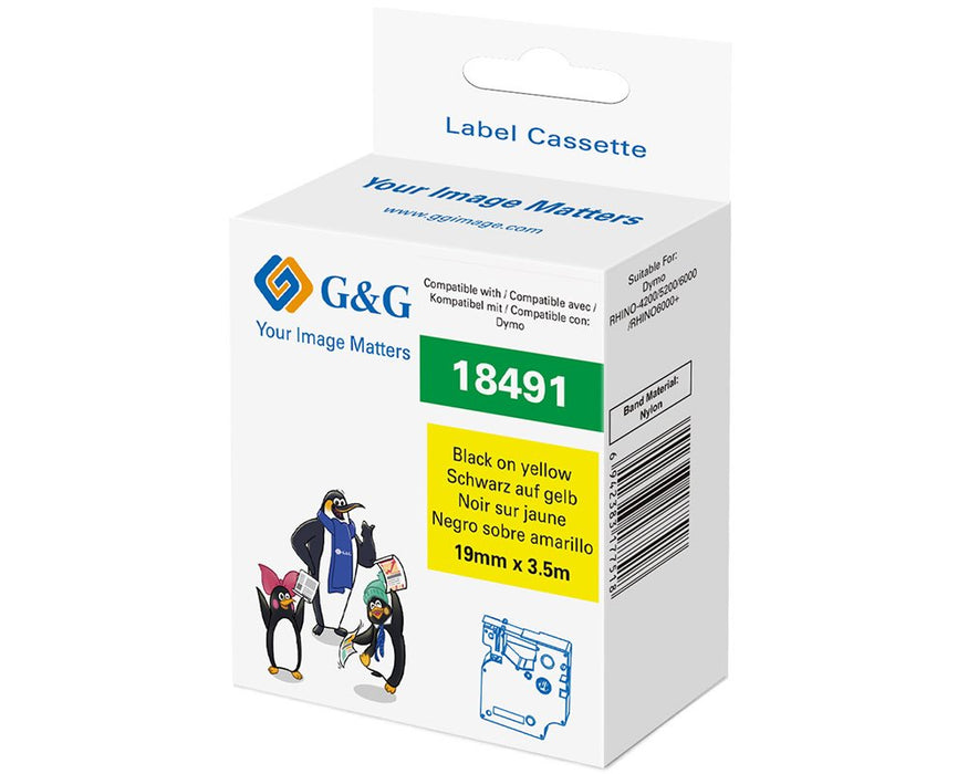 G&G Cinta Para Etiquetadora Compatible Con Dymo Rhino 18489