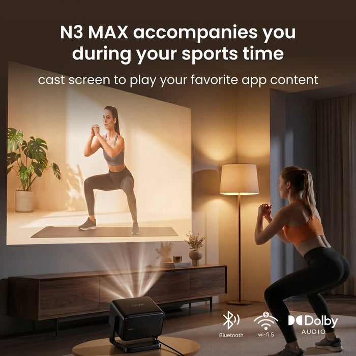 Dangbei N3 Max Proyector 4k Soporte, 1000 Iso Lumen Projetor Portatil,?Vidaa Os, Netflix & App Control De Voz?Videoproye