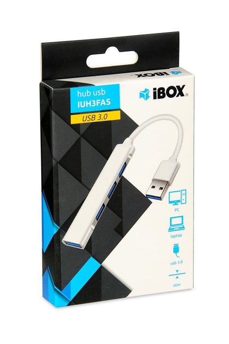 EAN 5903968680312 - iBox IUH3FAS hub de interfaz USB 3.2 Gen 1 (3.1 Gen 1) Type-A 5000 Mbit/s Blanco imagen 3