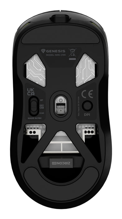 EAN 5901969444841 - GENESIS NMG-2193 ratón Juego Ambidextro Bluetooth + USB Type-C Óptico 26000 DPI imagen 12