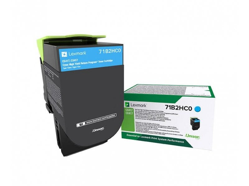 EAN 0734646641913 - Lexmark 71B2HC0 cartucho de tóner 1 pieza(s) Original Cian imagen 1