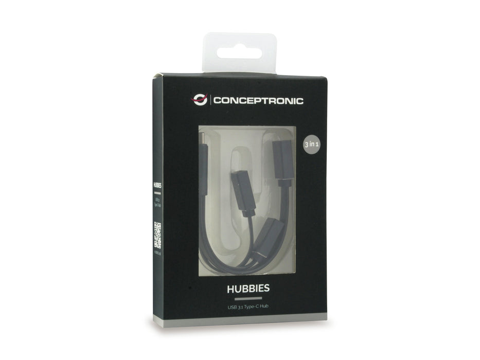 EAN 4015867205075 - Conceptronic HUBBIES01B hub de interfaz USB 3.2 Gen 2 (3.1 Gen 2) Type-C 5000 Mbit/s Negro imagen 3