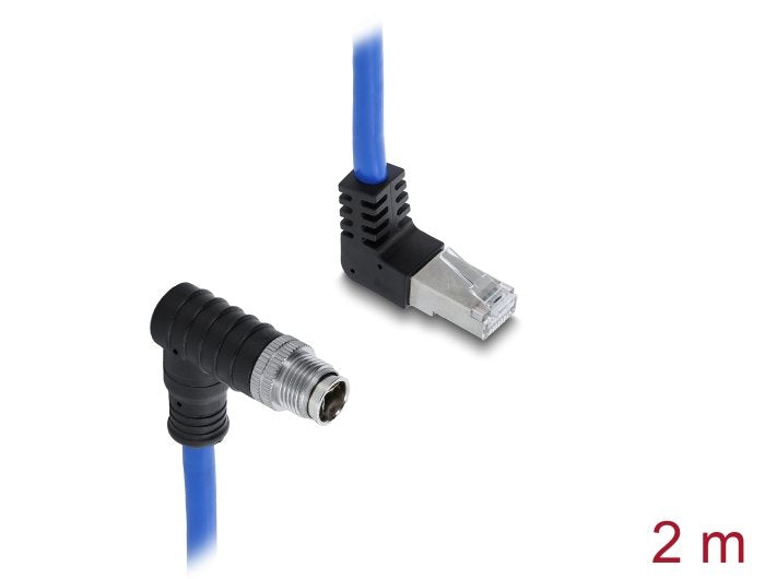 Delock M12 Cable X-Kodiert 8 Pin St A Rj45 St 2m Azul