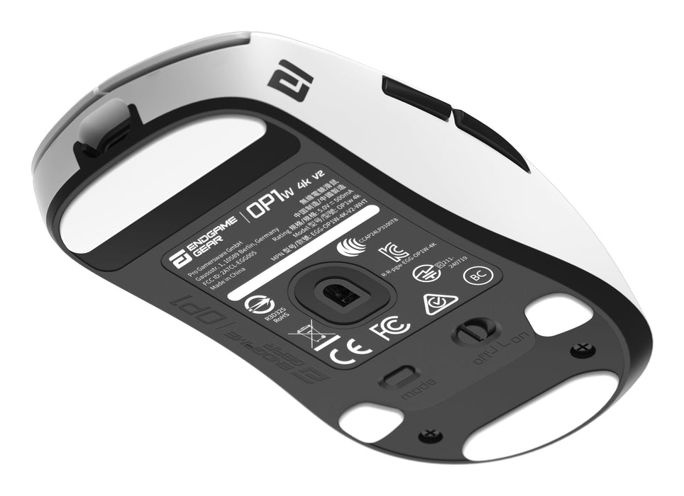 Endgame Gear Op1w 4k V2 Wireless Gaming-Ratón, 4.000hz - Blanco