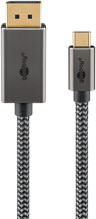 Goobay 75709, Cable Negro/Plateado
