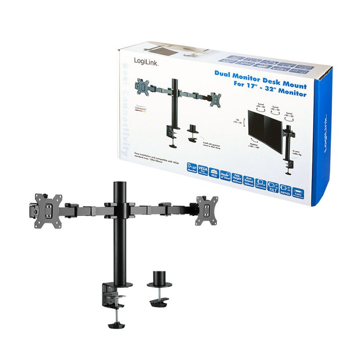 EAN 4052792060102 - LogiLink BP0106 soporte para monitor 81,3 cm (32") Escritorio Negro imagen 9