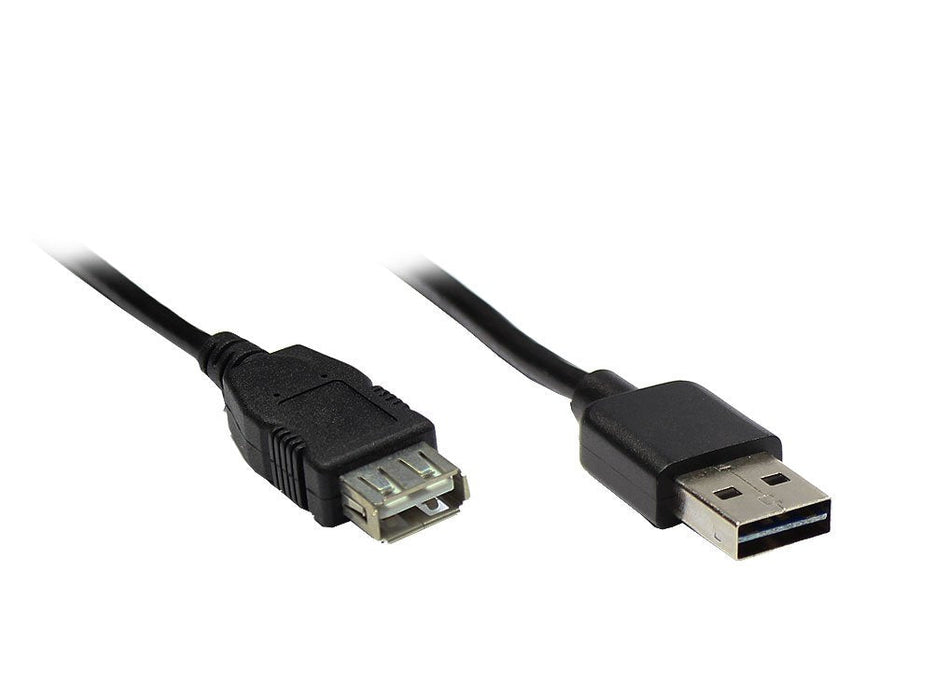 Verlängerungscable Usb 2.0 Easy Stecker A An Buchse A, Schwarz, 3m,