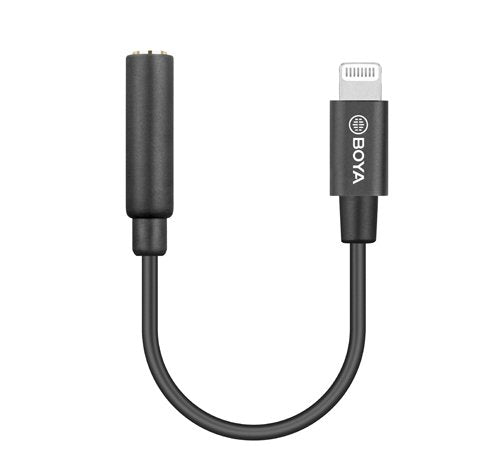 Boya 3.5mm Female Trs To Male Lightning Adapter Cable (20cm)