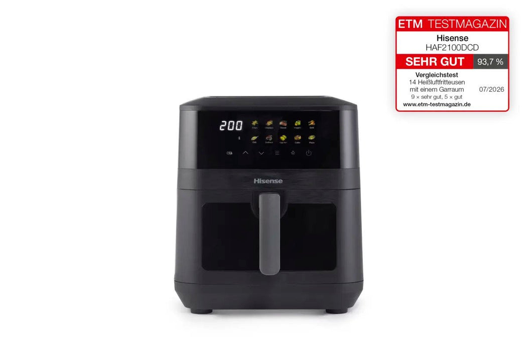 EAN 3838783026316 - Hisense HAF2100DCD Sencillo 7,7 L 2100 W Freidora de aire caliente Negro imagen 1
