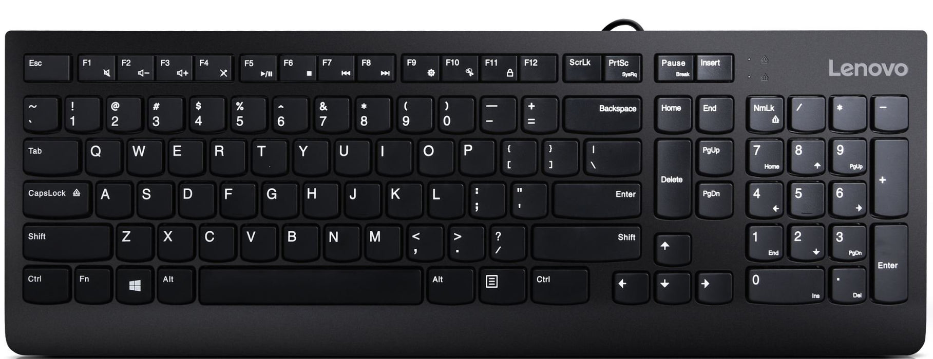 EAN 0190793629080 - Lenovo 300 teclado Universal USB QWERTY Inglés de EE. UU. Negro imagen 1