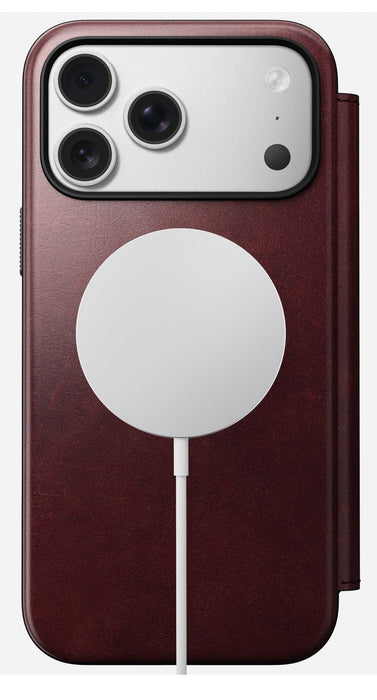 Nomad Modern Leather Folio Iphone 17 Pro Max Burgundy H.