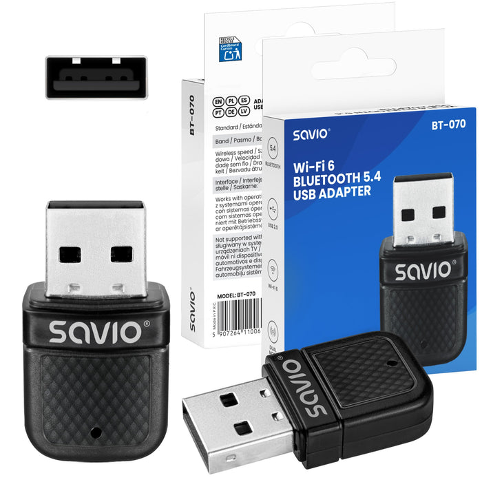 Adapter Usb Wifi 6 Bluetooth 5.4 Bt- 070
