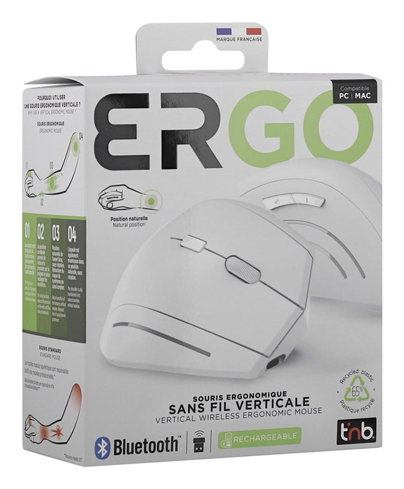 EAN 3303170121900 - T'nB MWERGOVBTRWH ratón Oficina Mano derecha Bluetooth + USB Type-A Óptico 1600 DPI imagen 3