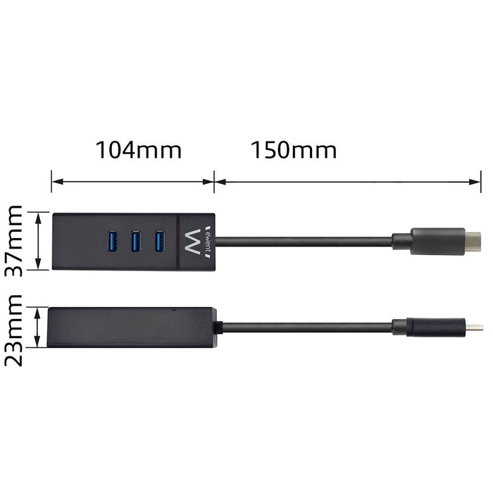 EAN 8054392619021 - Ewent EW1141 base para portátil y replicador de puertos USB 3.2 Gen 1 (3.1 Gen 1) Type-C Negro imagen 5