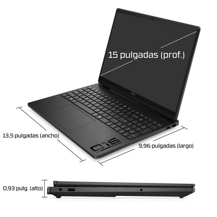 EAN 0821844741771 - HP HyperX OMEN 15 inch Gaming Laptop PC 15-gb0014ns AMD Ryzen™ 7 260 38,9 cm (15.3") 2K 24 GB DDR5-SDRAM  imagen 6