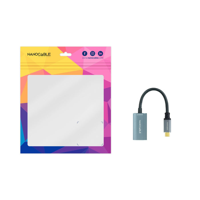 EAN 8433281012875 - Nanocable 10.16.4104-G adaptador de cable de vídeo 0,15 m USB Tipo C imagen 6