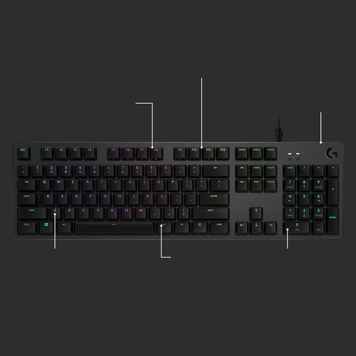 EAN 5099206086111 - Logitech G G512 teclado Juego USB QWERTZ Suizo Carbono imagen 6