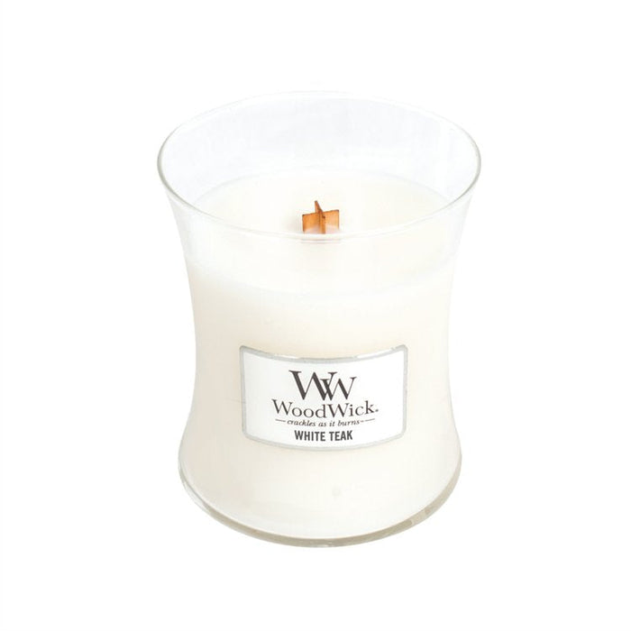 Woodwick White Teak Vela Cilindro Madera De Cedro, Madera De Roble, Musgo De Roble, Sándalo Blanco 1 Pieza(S)