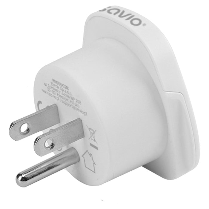 Savio Ap-07 Adaptador E Inversor De Corriente Universal 2500 W Blanco