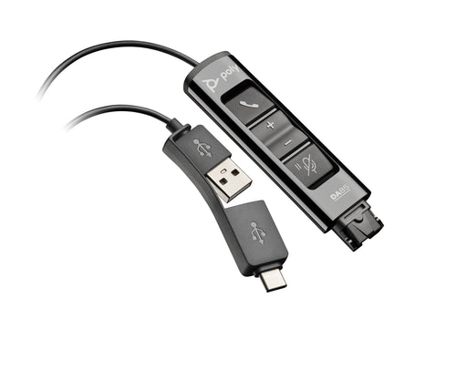 EAN 0017229175129 - HP Poly DA85 USB to QD Black Adapter TAA Adaptador de interfaz imagen 1