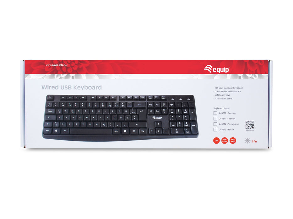 EAN 4015867223772 - Equip 245211 teclado Oficina USB QWERTY Español Negro imagen 3