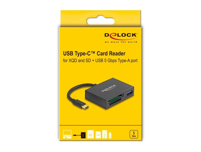 EAN 4043619917112 - DeLOCK 91711 lector de tarjeta USB Negro imagen 3
