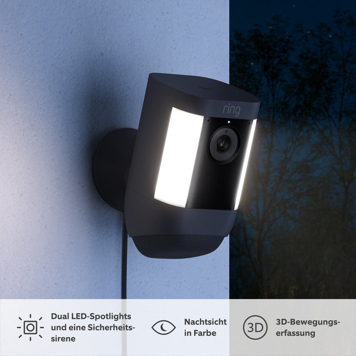 Amazon Ring Spotlight Cam Pro Plug-In Negro