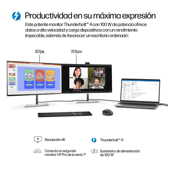 EAN 5715063748862 - HP Series 7 Pro 27 inch 4K Conferencing Monitor - 727pm pantalla para PC 68,6 cm (27") 3840 x 2160 Pixele imagen 6