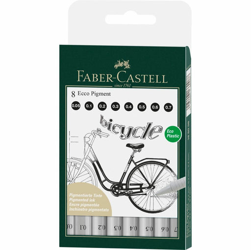 EAN 4005401660088 - Faber-Castell 166008 rotulador de punta fina Negro 8 pieza(s) imagen 1