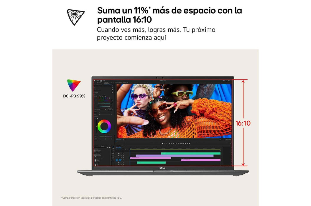 EAN 8806096571385 - LG Gram Pro 16Z90TR Copilot+ PC Intel Core Ultra 7 255H Portátil 40,6 cm (16") WQXGA 32 GB LPDDR5x-SDRAM  imagen 11