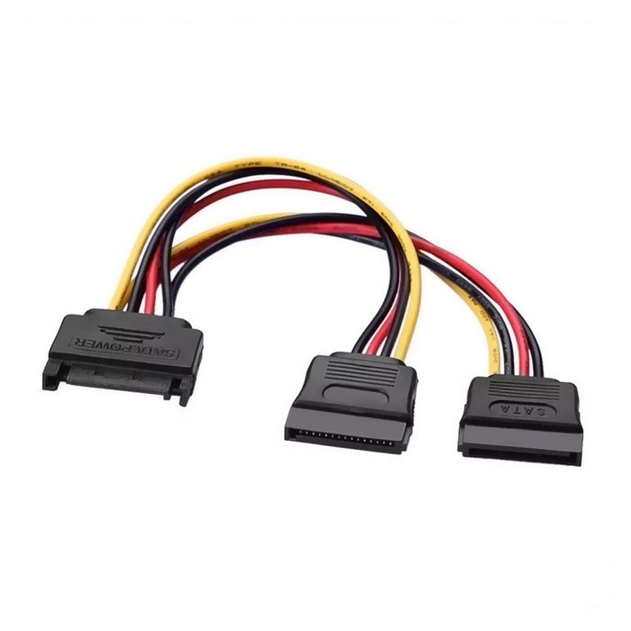 EAN 8436574703764 - AISENS A131-0353 cable de SATA 0,2 m SATA de 15 pines 2 x SATA de 15 pines Negro, Rojo, Amarillo imagen 1