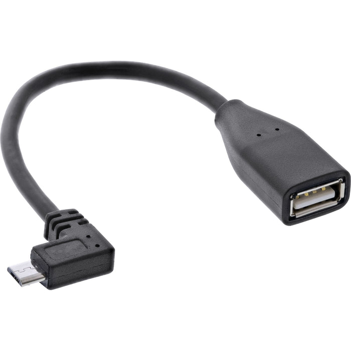 Adaptador Inline Micro Usb Otg Micro-B Macho En Ángulo A Usb A Hembra 0,1 M