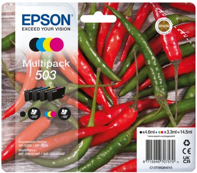 EAN 8715946707587 - Epson 503 cartucho de tinta 4 pieza(s) Original Rendimiento estándar Negro, Cian, Magenta, Amarillo imagen 1