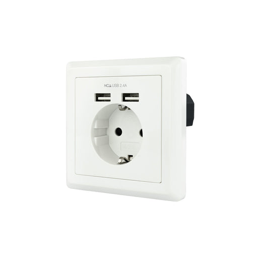 EAN 8433281009707 - Nanocable 10.35.0010 toma de corriente CEE 7/3 + USB Blanco imagen 1