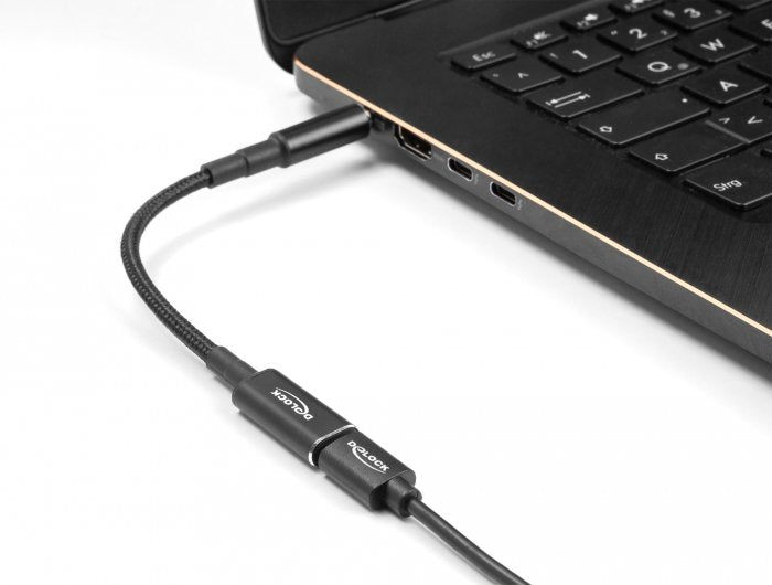 Delock 60041 Cable De Carga Portátil Usb Type-C Hembra A Ibm 7,9 X 5,5 Mm Macho 15 Cm