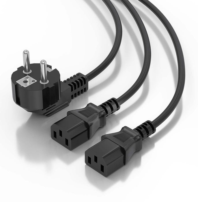 EAN 8435739901489 - AISENS A132-0865 cable de transmisión 3 m CEE7/7 Acoplador C13 2 x imagen 3