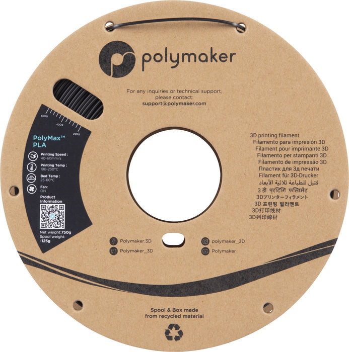 Tough Pla 1,75mm Negro 0,75kg