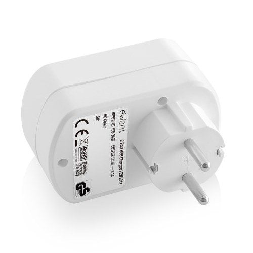 EAN 8056045878786 - Ewent EW1211 cargador de dispositivo móvil Smartphone, Tableta Blanco Corriente alterna Interior imagen 2