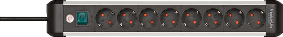 EAN 4007123677405 - Brennenstuhl 1391030800 base múltiple 3 m 8 salidas AC Interior Negro, Plata imagen 2