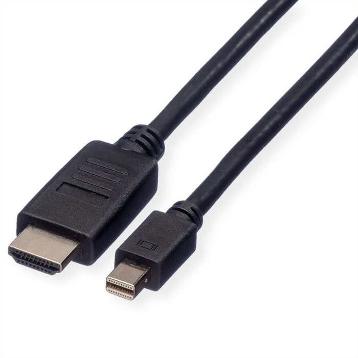 Roline Mini Displayport Cable, Mini Dp-Hdtv, St St, Schwarz, 4,5 M
