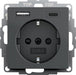 EAN 4010337076285 - GIRA SCHUKO 245928USB-Spannungsversorgung 2f System 55 toma de corriente 2 x USB + CEE 7/3 Negro imagen 1